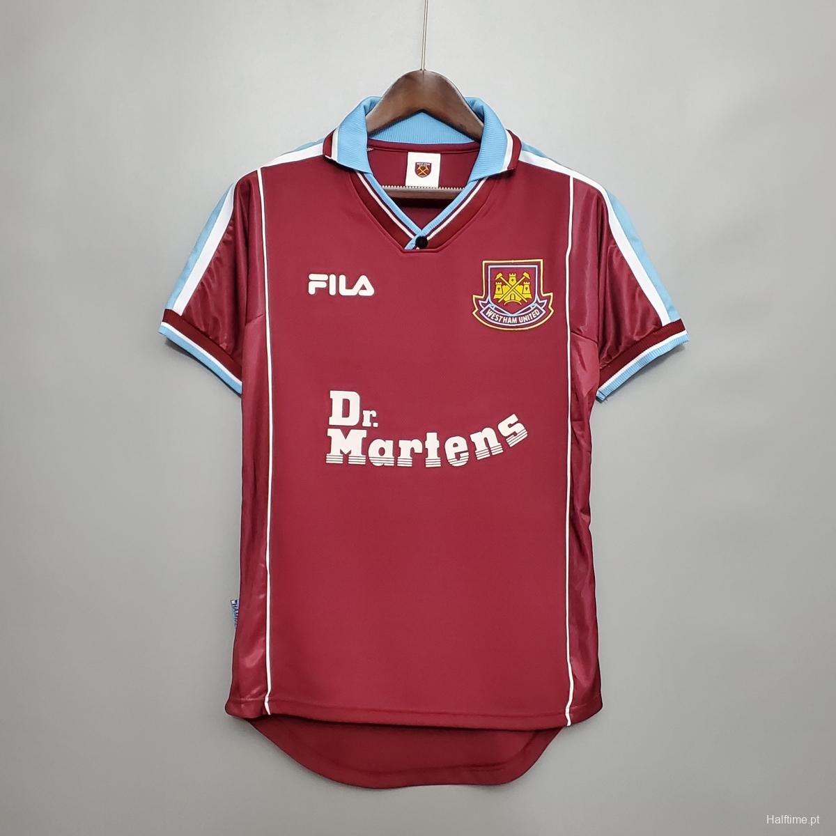 Retro 99/01 West Ham United home Soccer Jersey