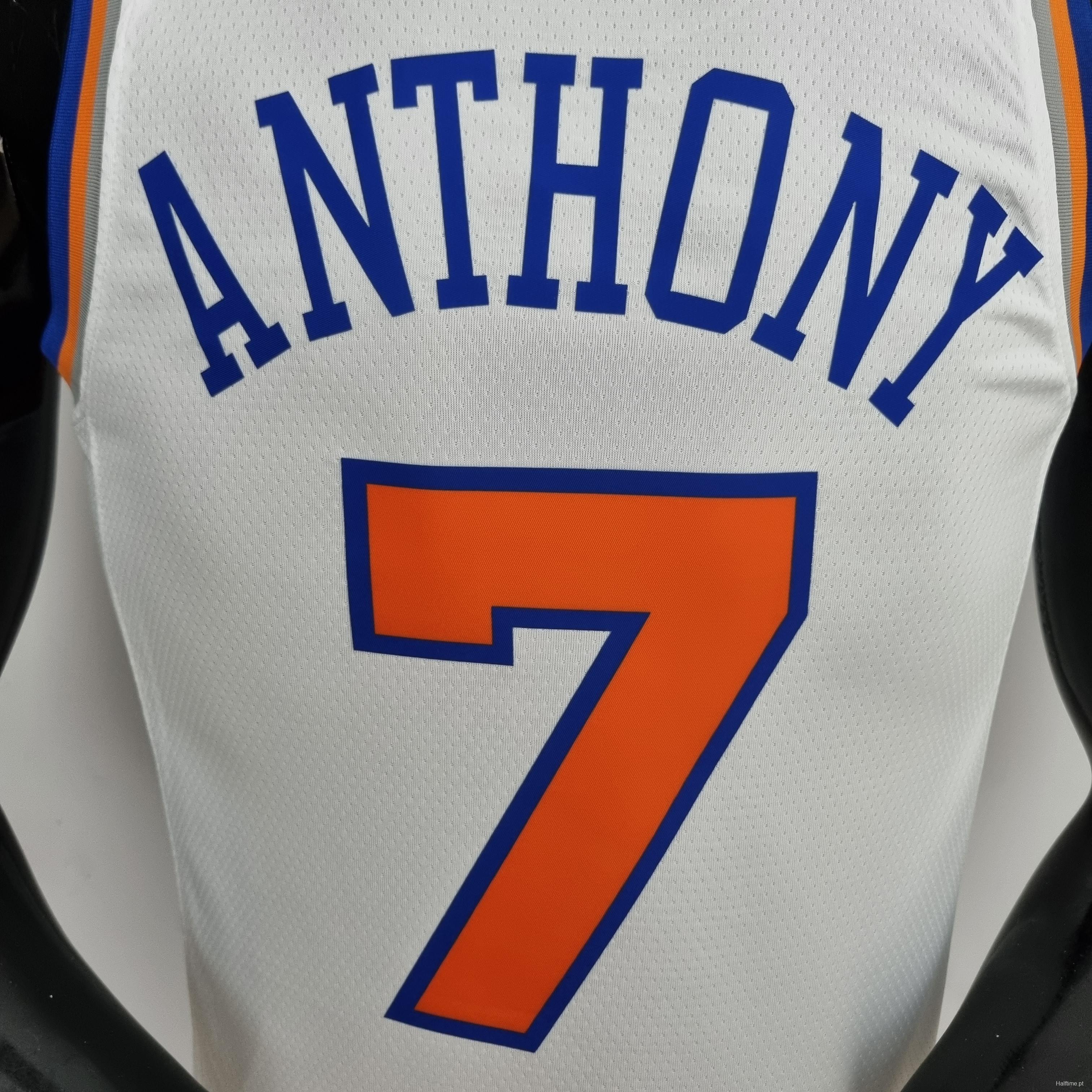 75th Anniversary Anthony #7 New York Knicks White NBA Jersey