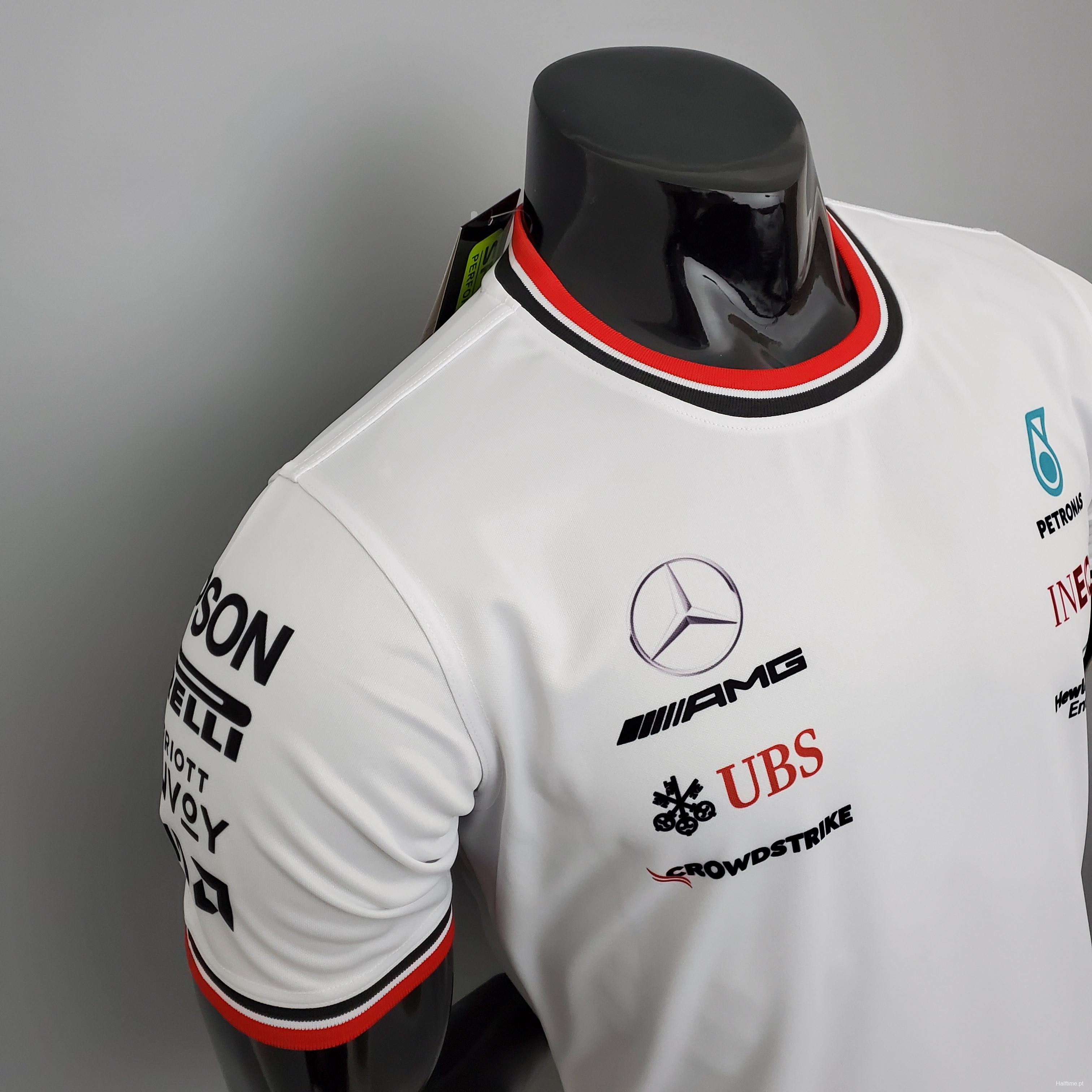 F1 Formula One racing suit; Mercedes White S-5XL