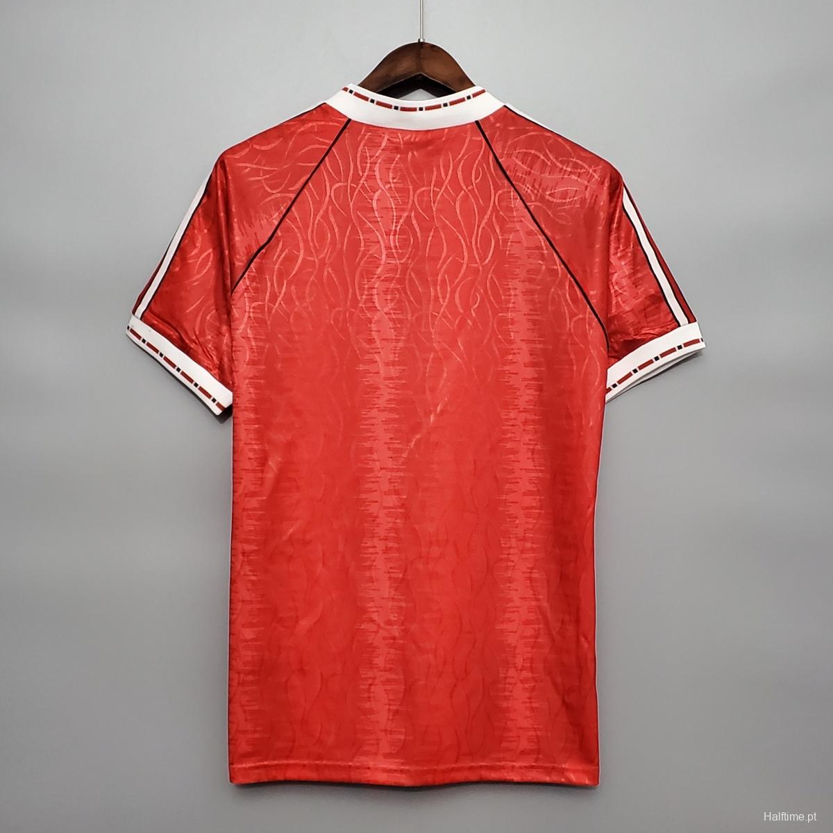 Retro 90/92 Manchester United home Soccer Jersey