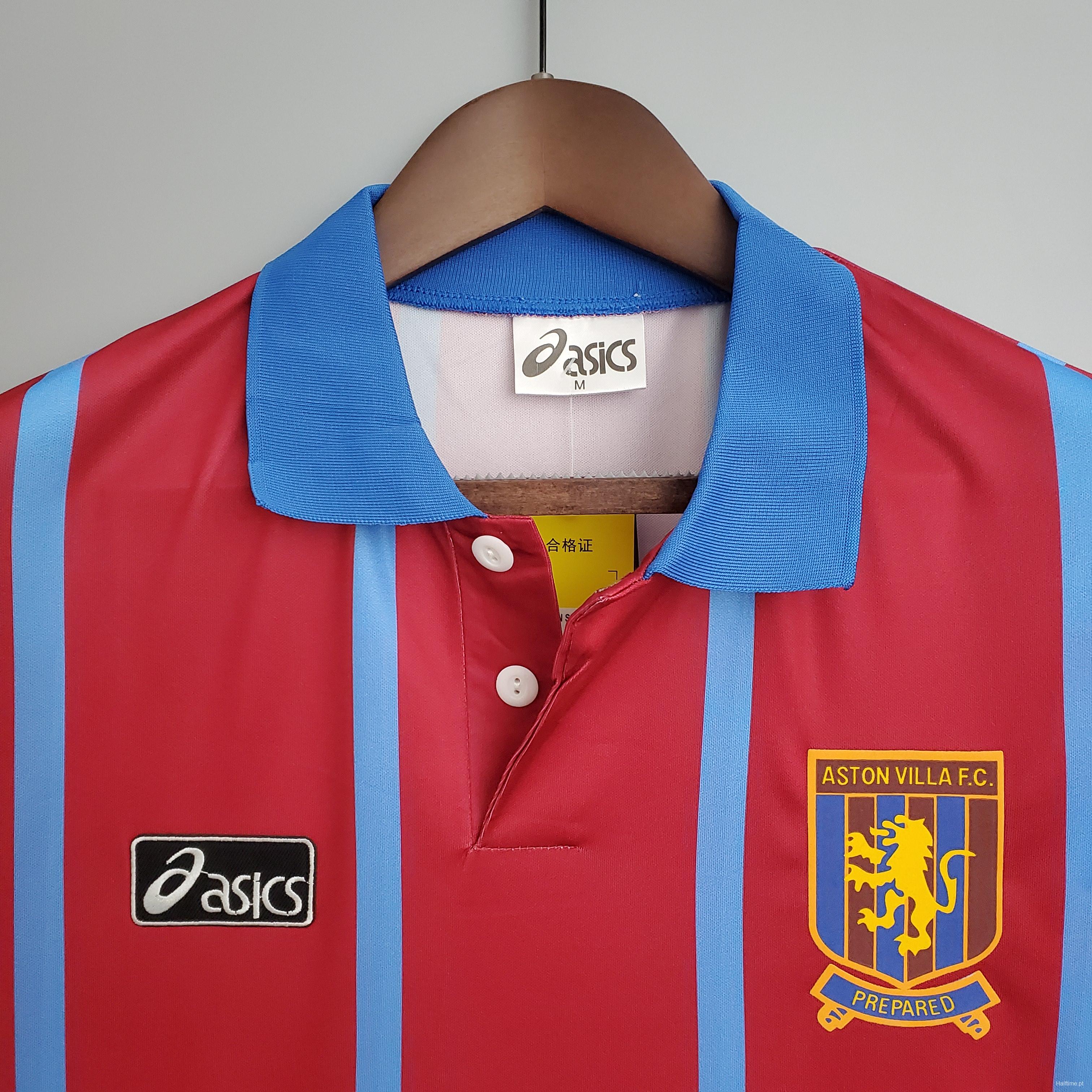 Retro 93/95 Aston Villa home Soccer Jersey