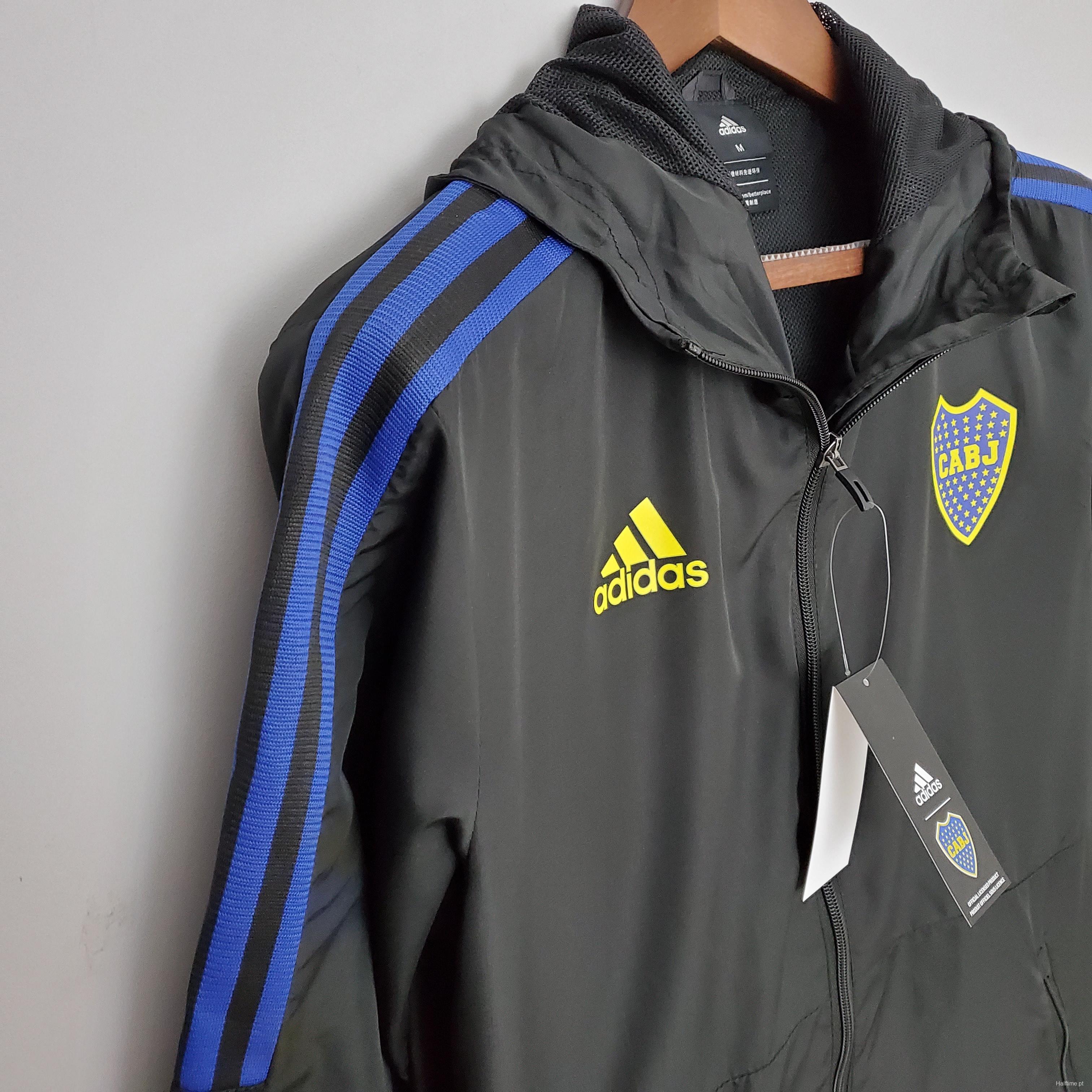 2022 Boca Juniors Windbreaker Black Soccer Jersey