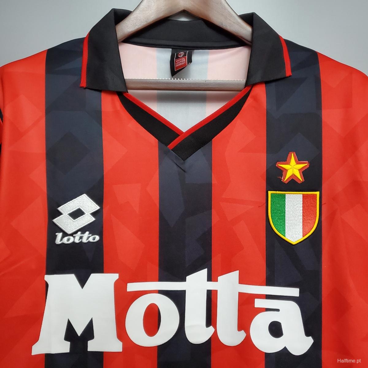 Retro 93/94 AC Milan home Soccer Jersey
