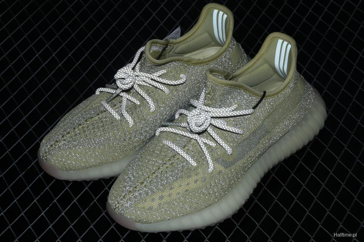 Adidas Yeezy 350 Boost V2 FV3255 Darth Coconut 350 second generation hollowed-out silk yellow star matching BASF popcorn