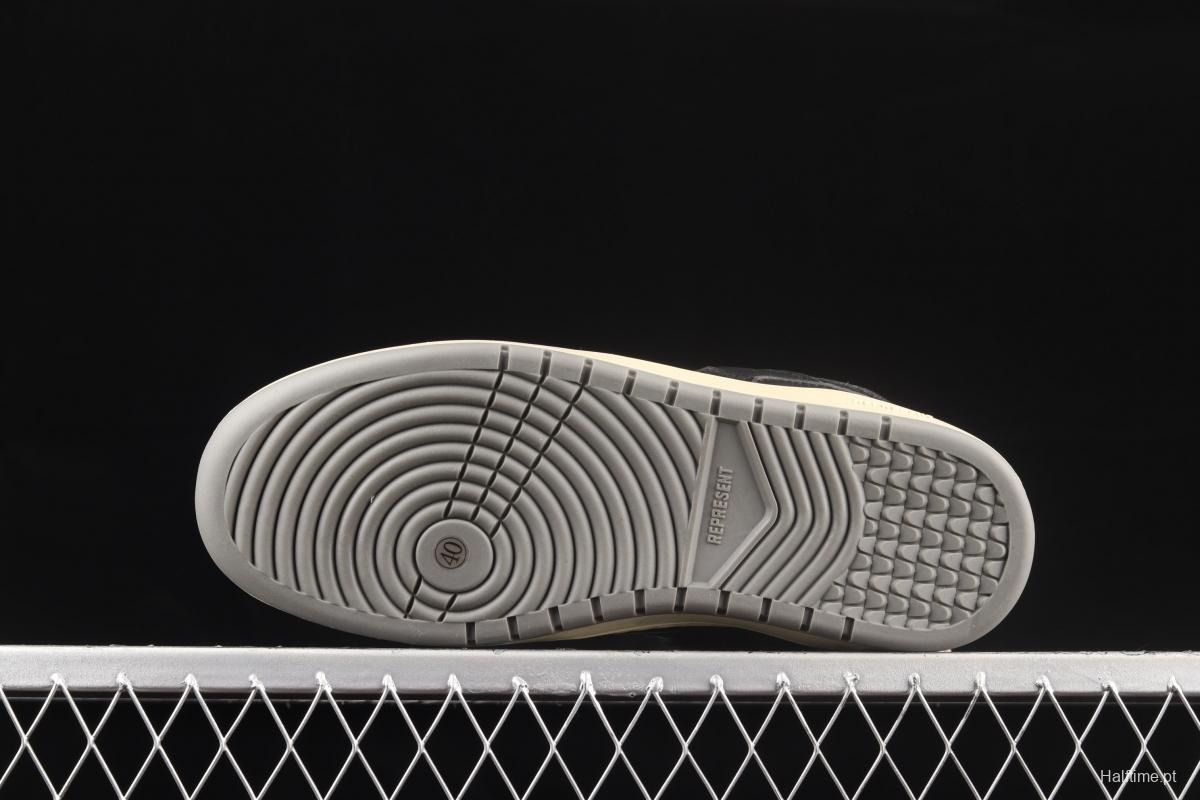 Represent Reptor Low Pharaoh's same series board shoes are black