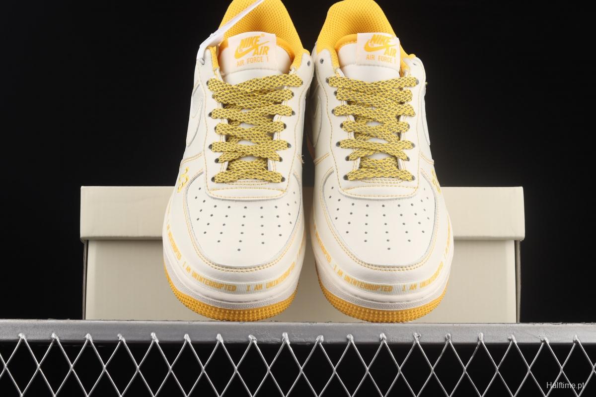 Uninterrupted x NIKE Air Forece 1 MORE THAN beige signature graffiti all over the sky star low upper board shoes DW8802-605