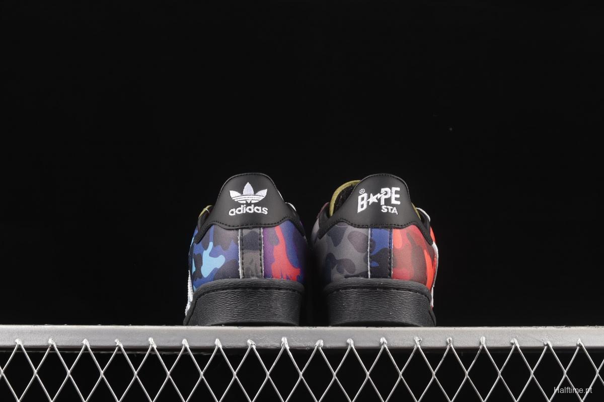 BAPE x Adidas Superstar 80s GZ8982 Darth ape-man co-named shell full head casual board shoes