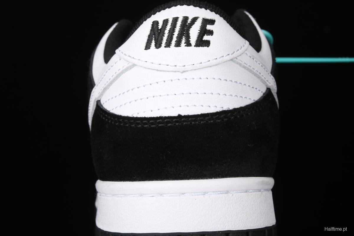 NIKE SB Zoom DUNK Low GS Snow Black and White Slam Dunk Series low side Leisure Sports Skateboard shoes 310569-020