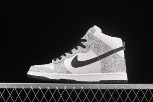 NIKE DUNK Prm Hi Sp limited edition snakeskin pattern high-top skateboard shoes 624512-010