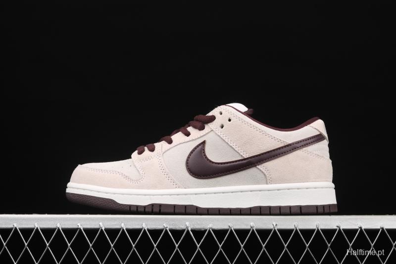 NIKE SB DUNK Low Desert Sand dark brown gray low top series leisure board shoes BQ6817-004