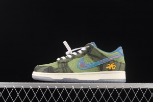 NIKE DUNK Low Siempre! Familia Green lizard Day of the Dead SB smashing rebounds sports shoes DO2160-335