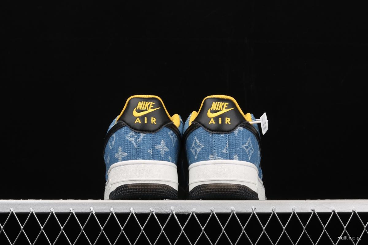 NIKE Air Force 1y07 Levitte denim series LV co-named leisure sports board shoes 315111-222,