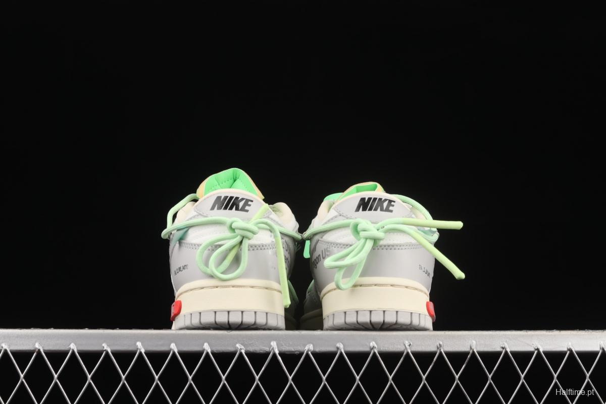 OFF-White x NIKE DUNK Low OW grey leisure sports skateboard shoes DM1602-108