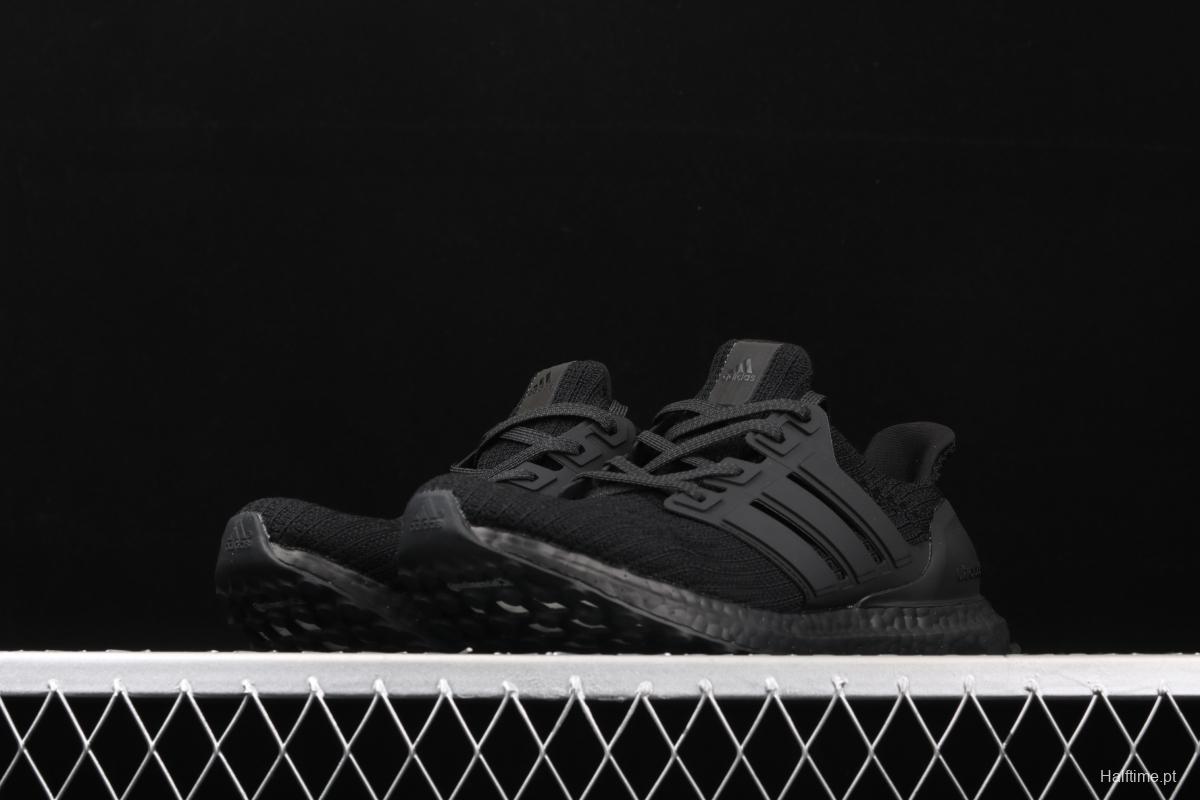 Adidas Ultra Boost 4.0FV7280 fourth generation knitted stripe all black new color matching