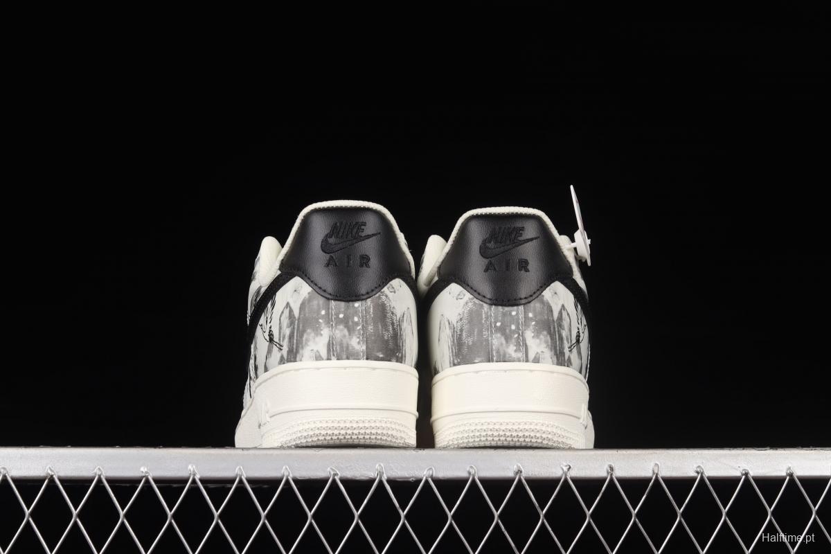 NIKE Air Force 11607 Low landscape ink painting Chinese limelight low-top casual board shoes BL1522-089