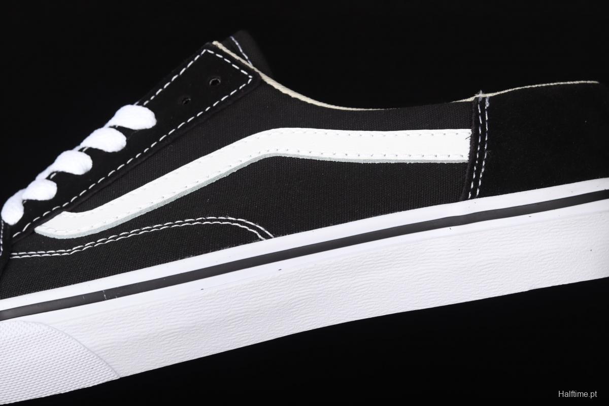 Vans Old Skool black and white low gang classic semi-drag Loafers Shoes VN0A3MUS6BT