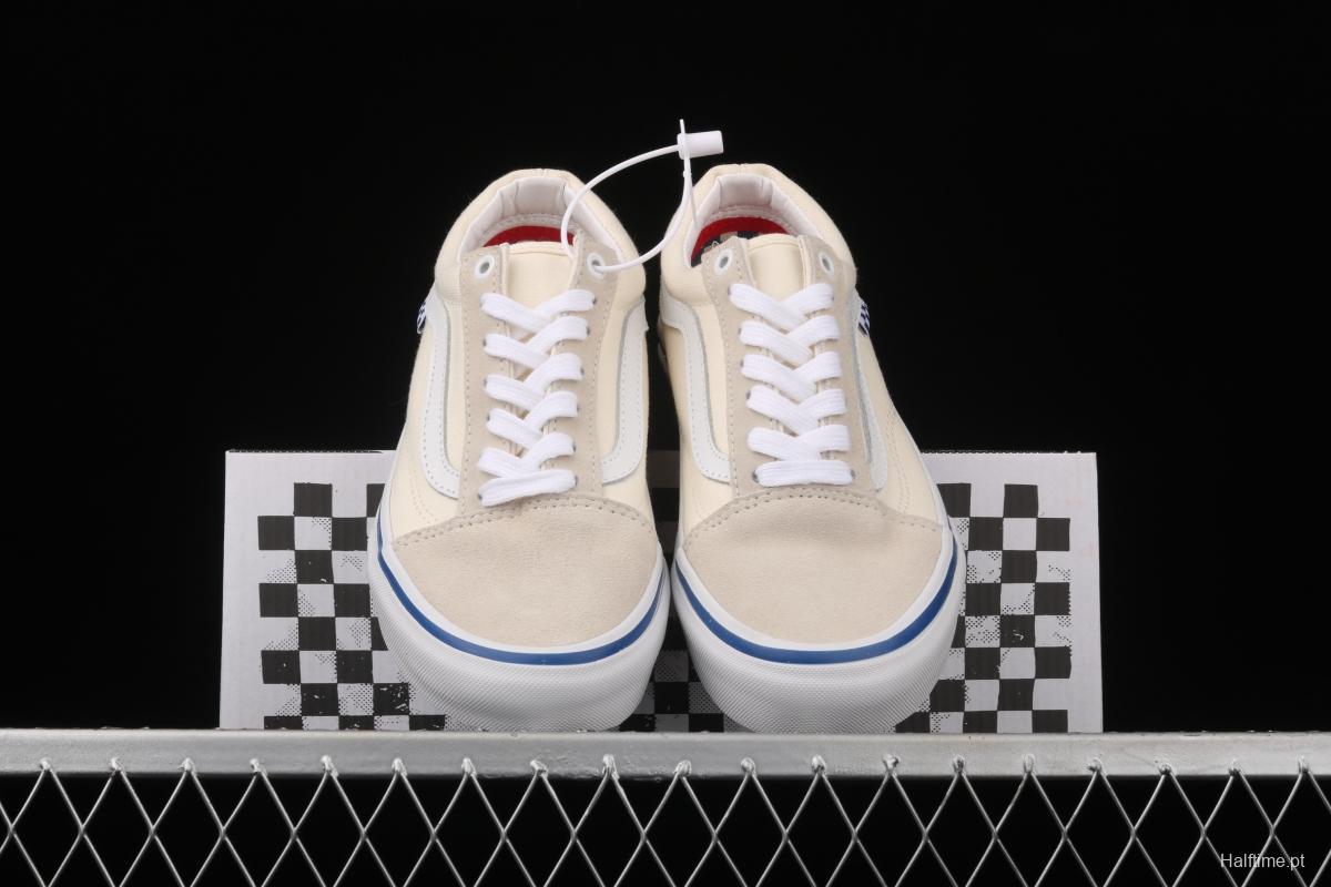 Vans Skate Classics Old Skool series rice-white low-top casual board shoes VN0A5FCBOFW