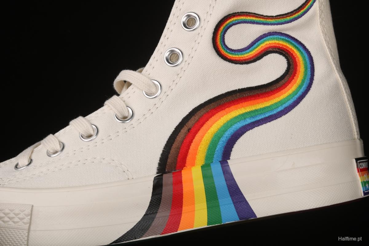 Converse Pride Chuck 70 rainbow color fashionable canvas shoes 170821C