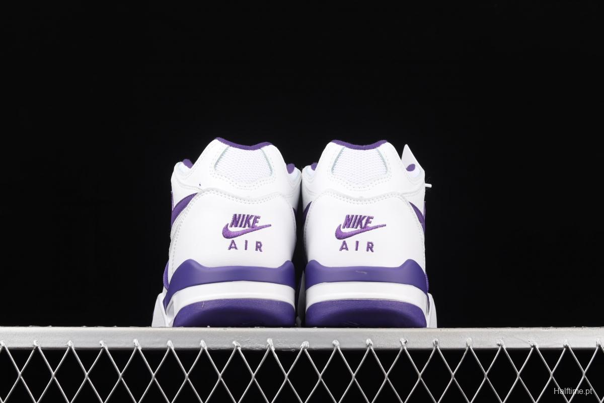 NIKE Air Flight 89 White and Purple Air cushion Basketball shoes CN0050-101