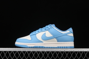 NIKE DUNK Low University Blue White Blue North Carolina White Blue Slam Dunk Series low side Leisure Sports Skateboard shoes DD1391-102