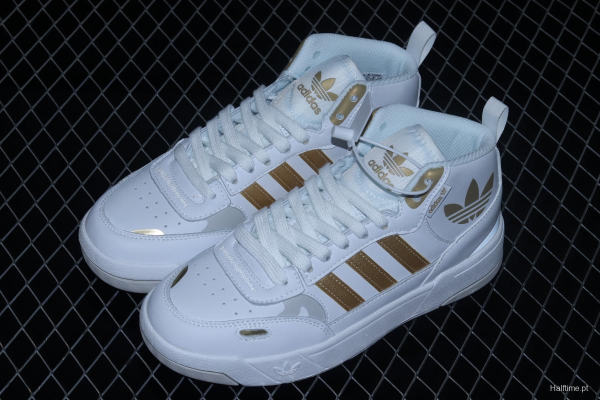 Adidas Post UP H00220 Darth clover middle top casual basketball shoes