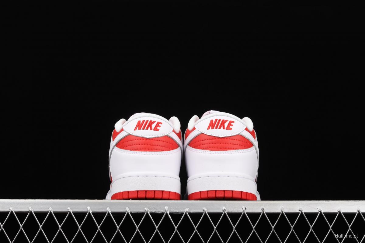 NIKE DUNK SB Low reverses white and red university red buckle rebound fashion leisure board shoes DD1391-600