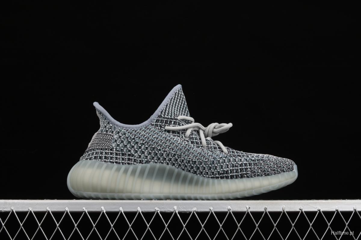 Adidas Yeezy 350 Boost V2 Ash Blue GY7657 Darth Coconut 350 second generation hollowed-out water wash tannin color BASF Boost original