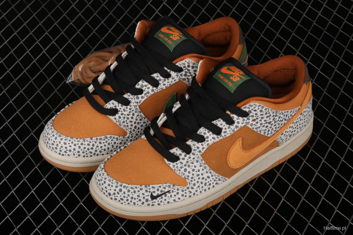 NIKE SB DUNK Low Safari grouper burst crack mandarin duck hook casual board shoes CD2563-002