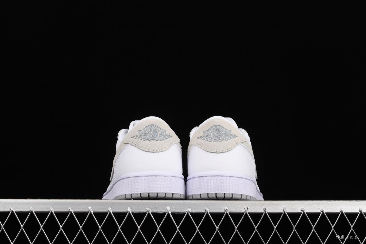 Air Jordan 1 Low OG white-gray low-top basketball shoes CZ0858-100