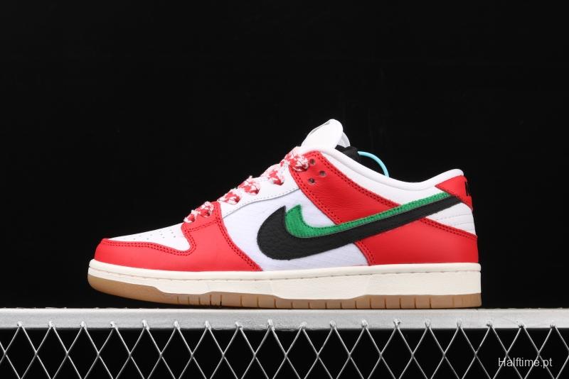 Frame Skate x NIKE SB DUNK Low Habibi white and red double hook dunk series retro low side leisure sports skateboard shoes CT2550-600