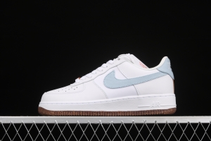 NIKE Air Force 1x07 canvas spliced low-top casual board shoes CZ0338-100