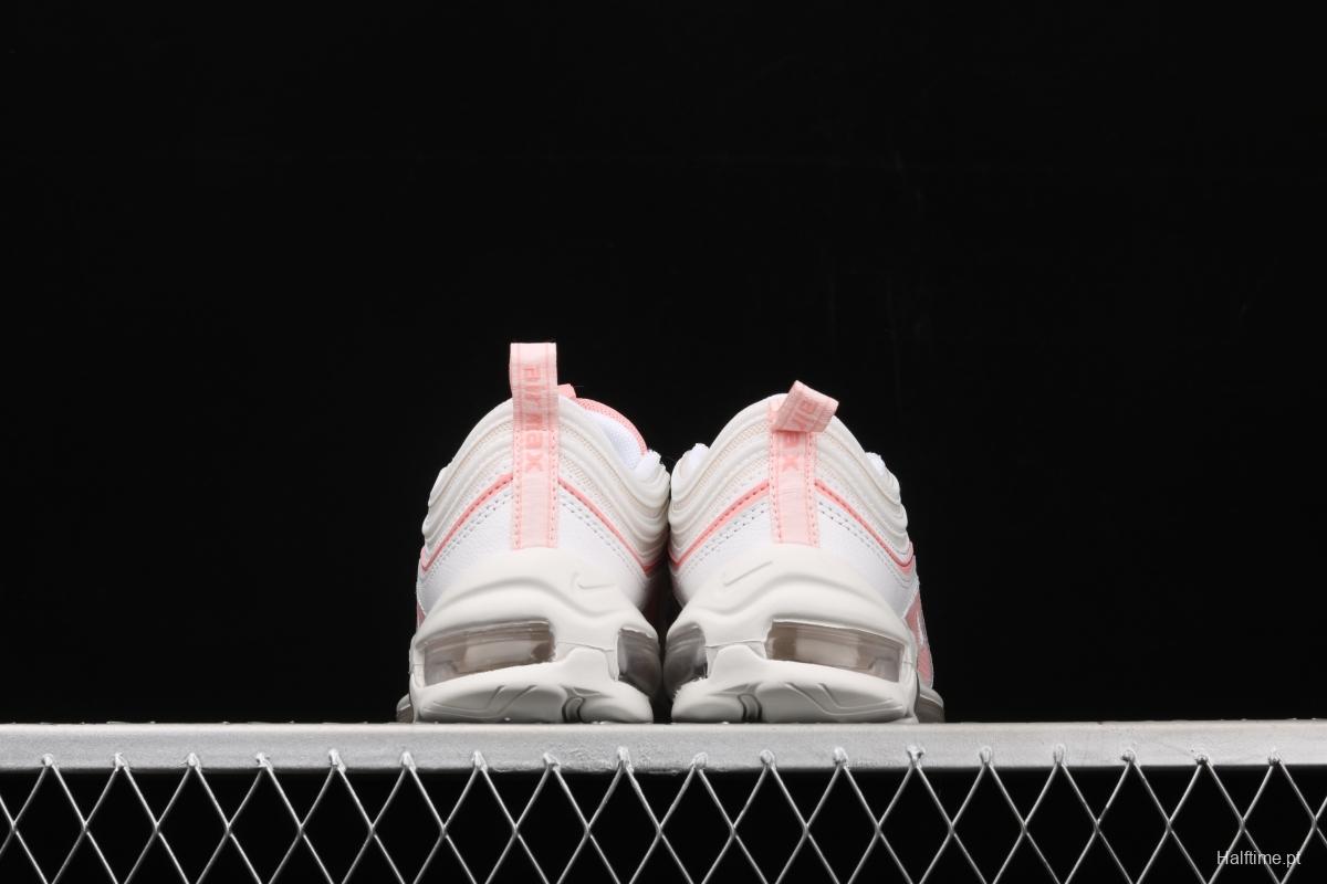 NIKE Air Max 97 White and pink 3M reflective bullet running shoes 921733-104