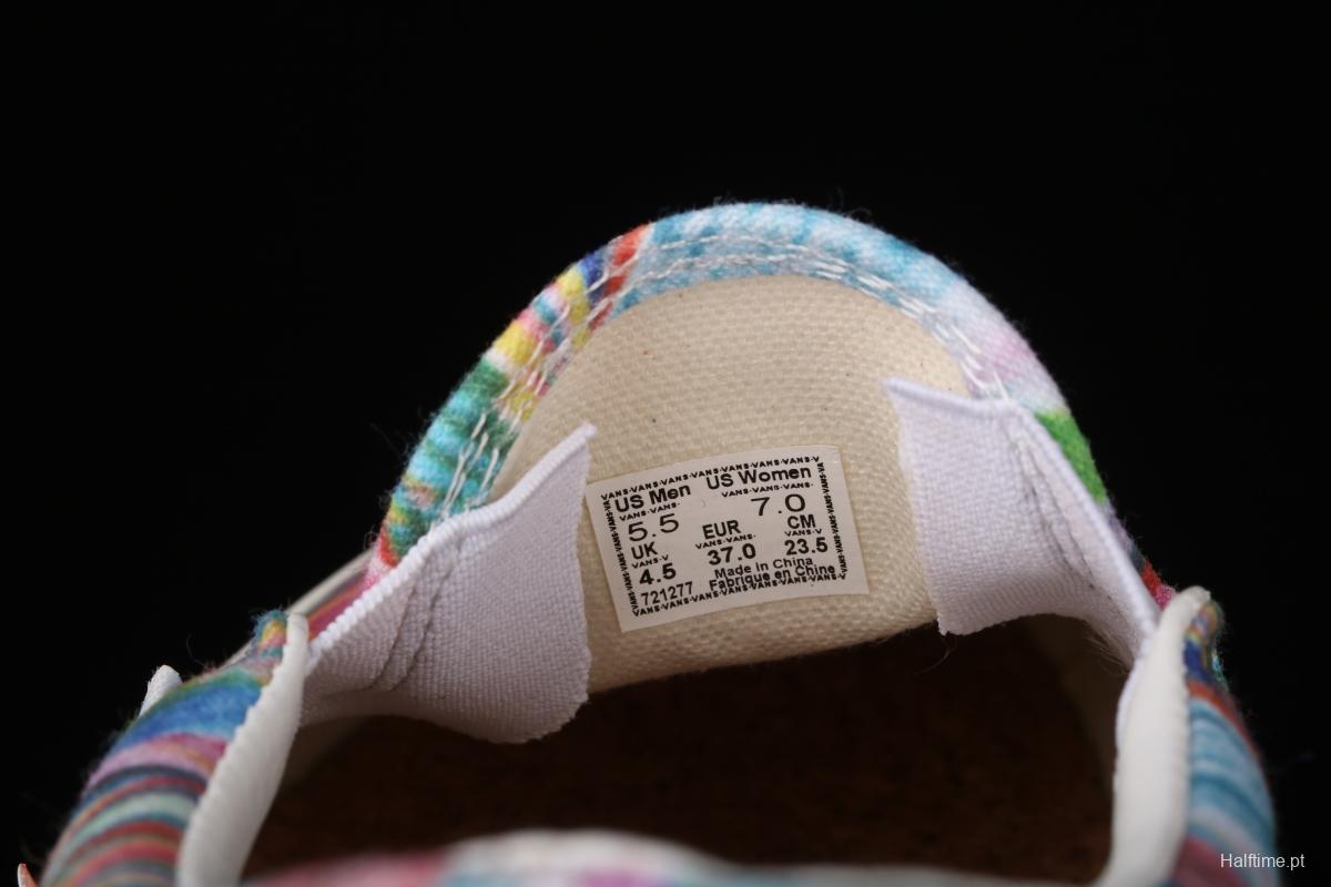 Vans Authentic SF color printing color sole environmental protection lazy man canvas board shoes VN0A3MU646B