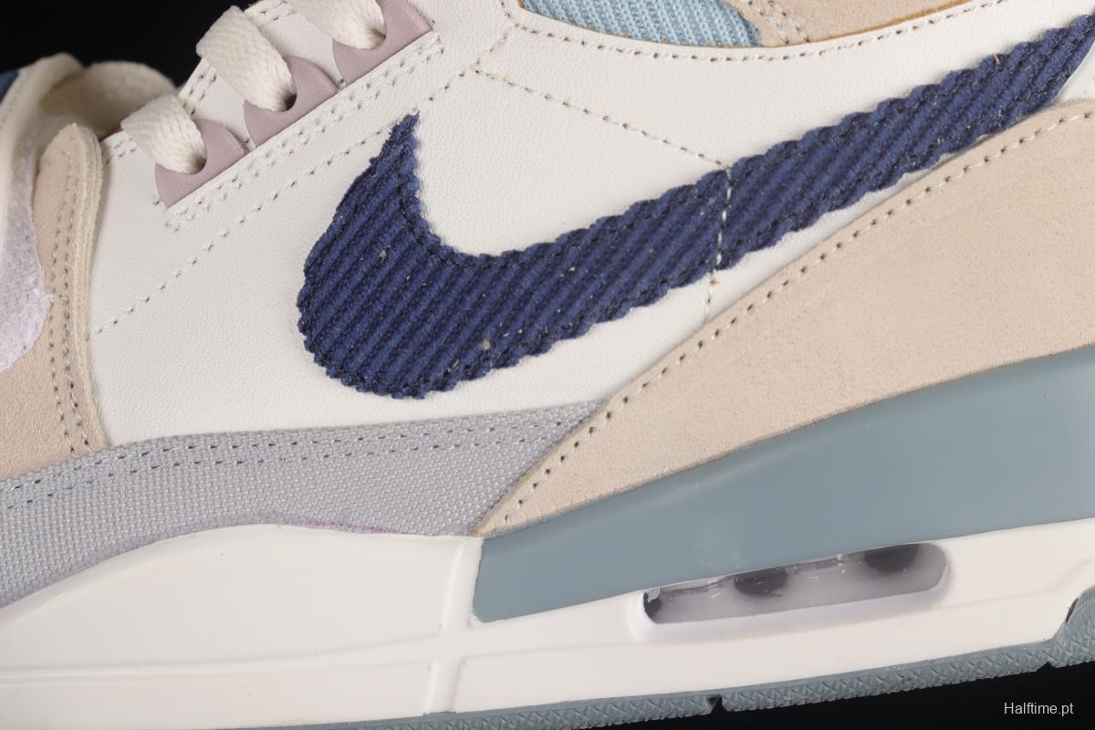 Air Jordan Legacy 312 First Layer Quality Beige Blue Color Matching Velcro Three-in-One Sneakers DQ5347-141