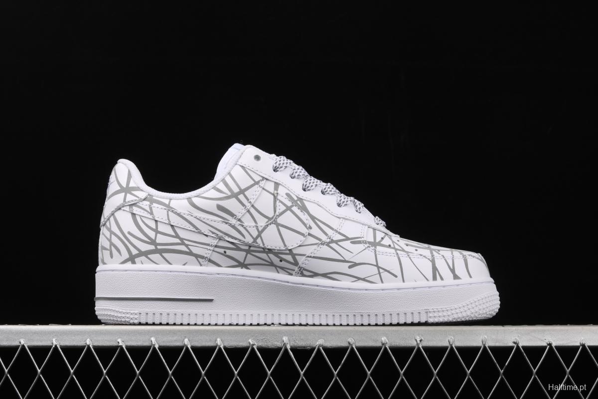 NIKE Air Force 1 Low classic 3M reflective low-top casual board shoes Nmuri 0299