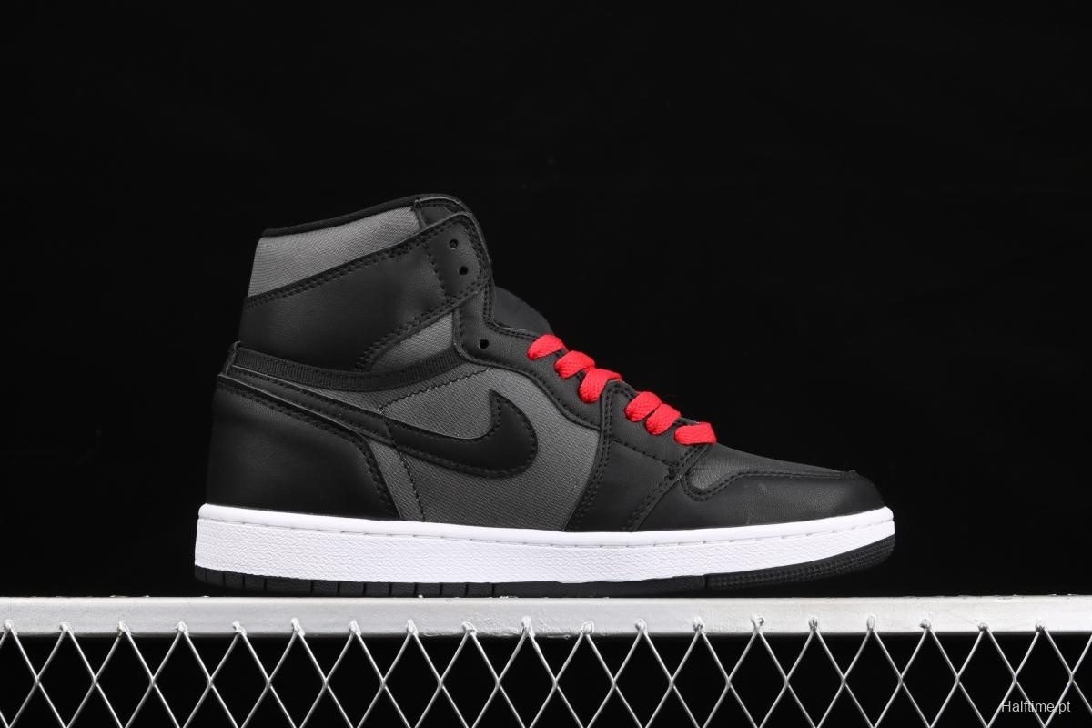 Air Jordan 1 Retro High OG black and red silk high top basketball shoes 555088-060