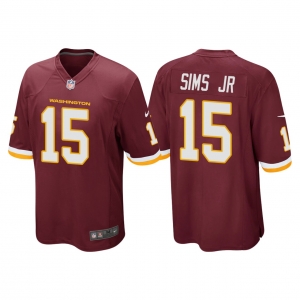 Men's #15 Steven Sims Jr. Burgundy Player Limited Team Jersey