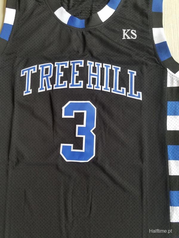 Antwon Skills Taylor 3 One Tree Hill Ravens Black Basketball Jersey