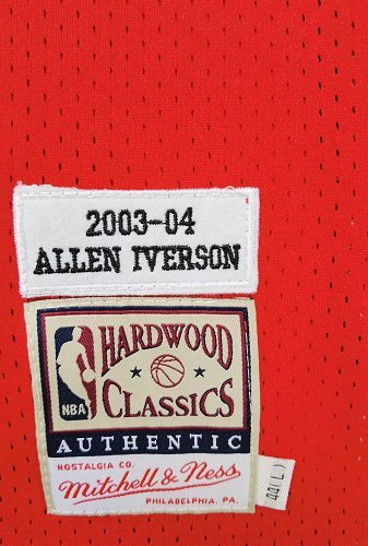 Men's Allen Iverson White And Red Retro Classic Team Jersey