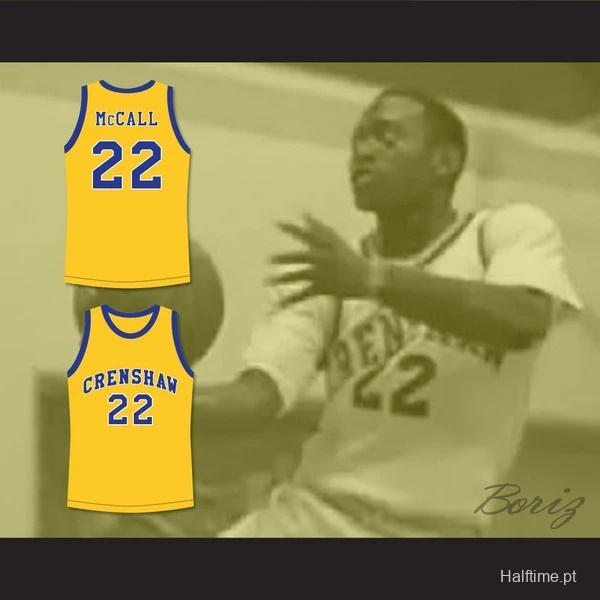 Quincy McCall 22 Crenshaw High School Yellow Basketball Jersey Love and Basketball