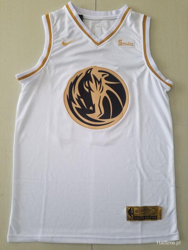 Luka Dončić 77 White Golden Edition Jersey