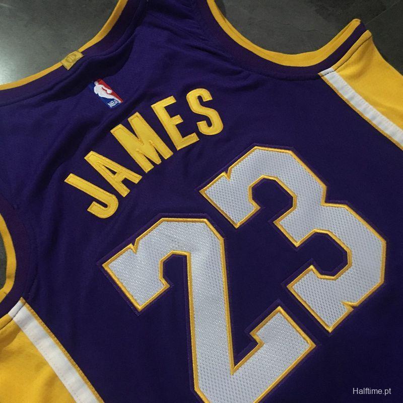 Men's LeBron James Purple Retro Classic Team Jersey