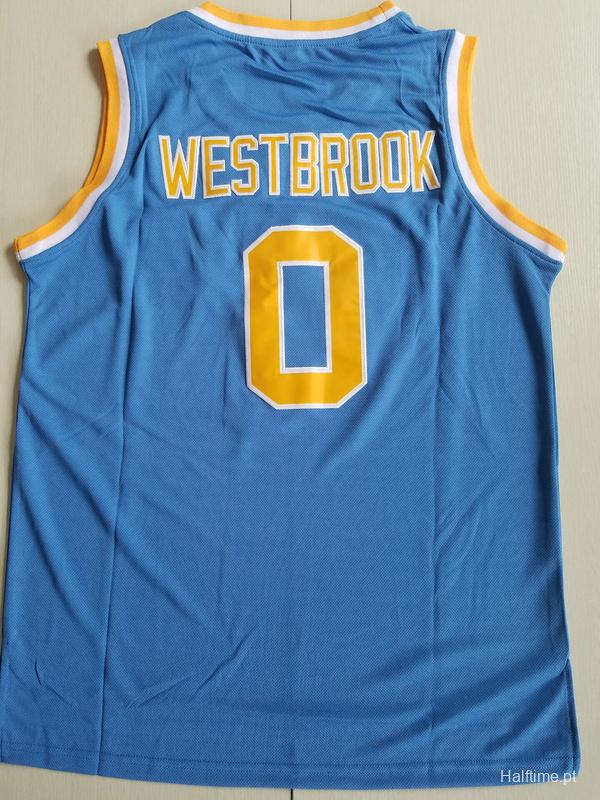 Russell Westbrook 0 UCLA College Light Blue Basketball Jersey