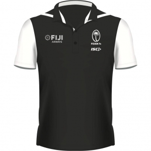 Fiji Airways Mens Sevens Performance Rugby Polo - Black