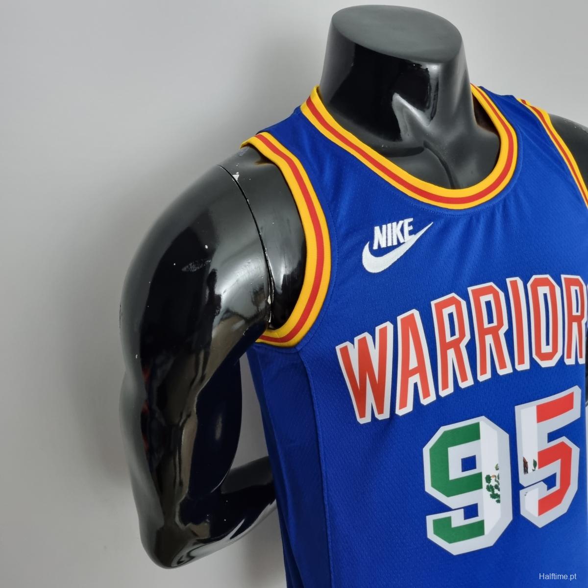 Toscano#95 Golden State Warriors Mexico Exclusive Blue NBA Jersey