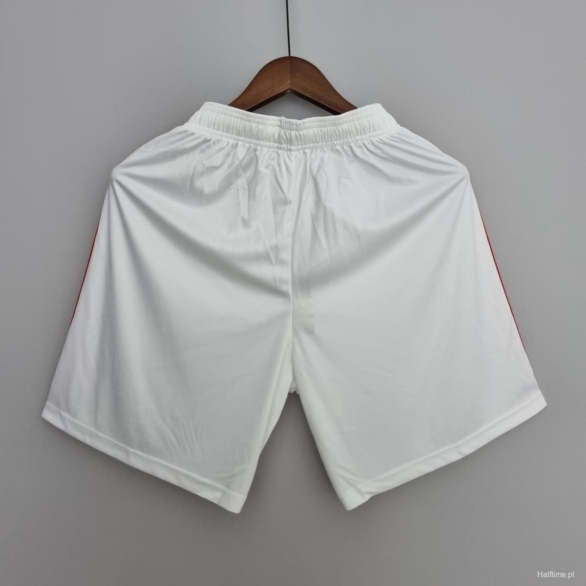 22/23 Internacional Shorts White Soccer Jersey