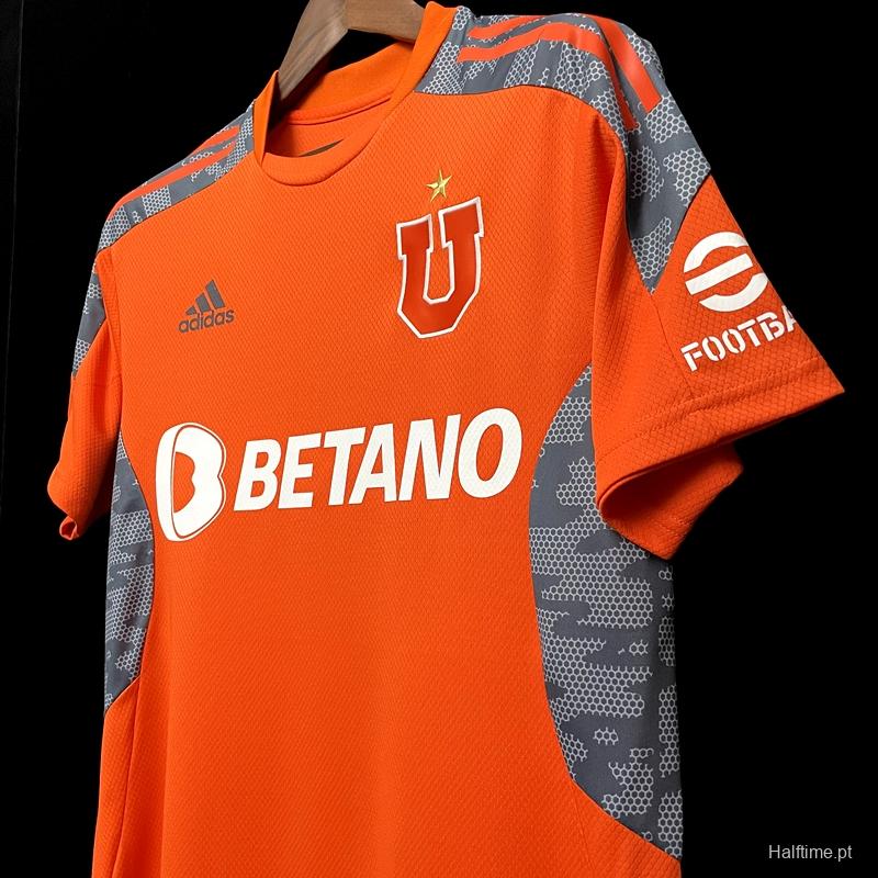 22/23 Chile Universidad De Goalkeeper Orange Jersey