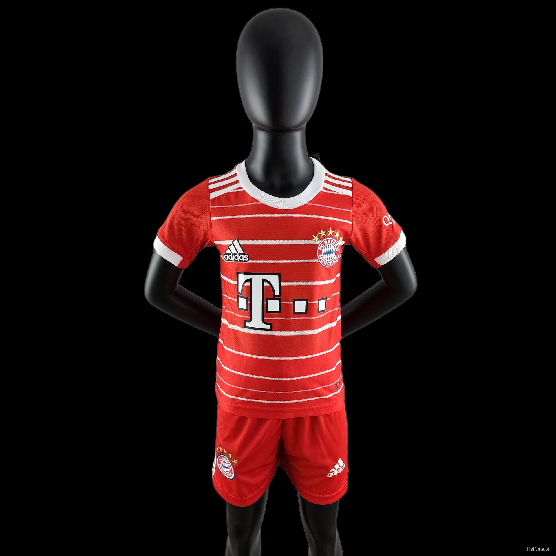 22/23 Kids Kit Bayern Munich Home SIZE16-28 Soccer Jersey