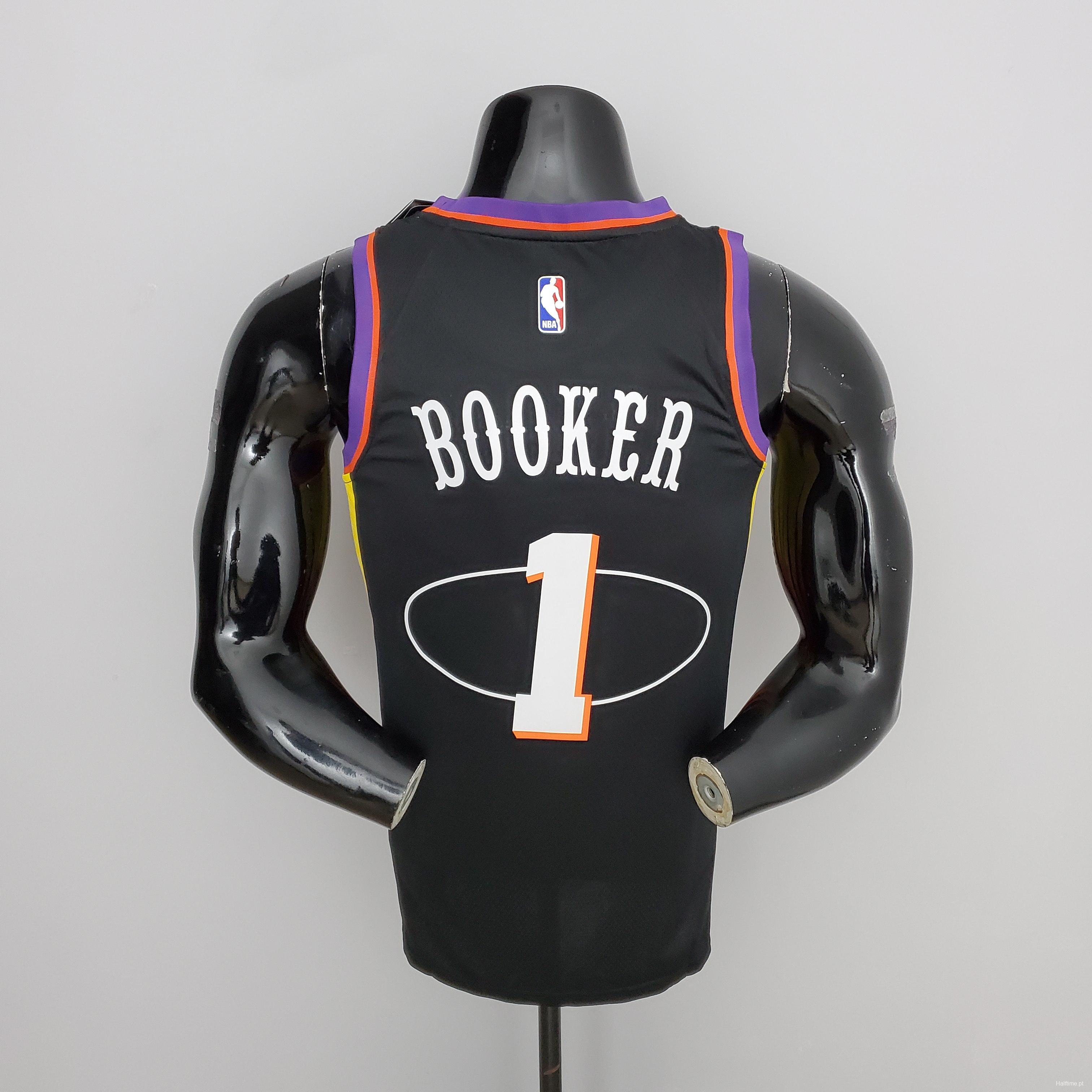 2022 Season Suns Booker #1 Suns City Edition Black NBA Jersey