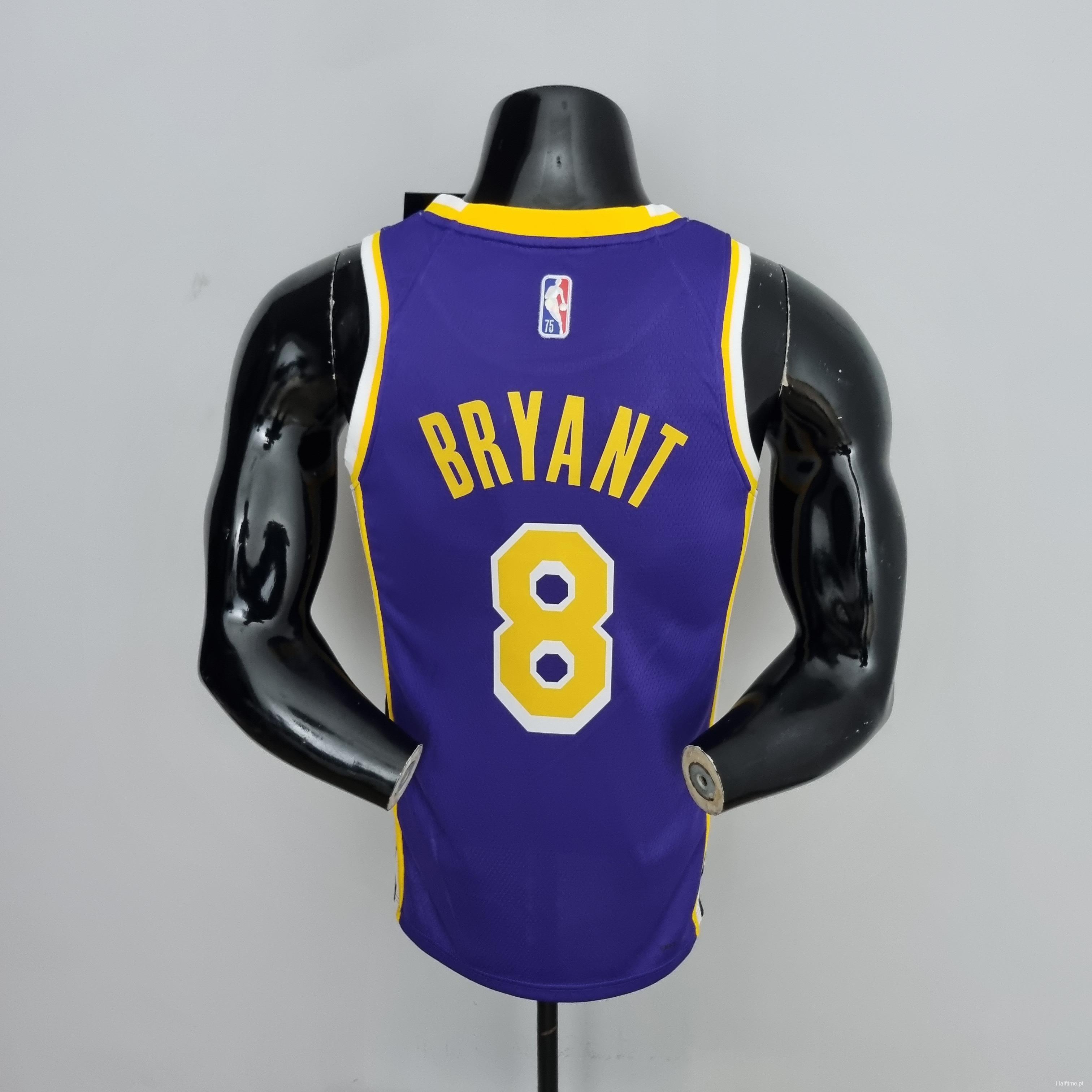 75th Anniversary BRYANT#8 Los Angeles Lakers Jordan Purple NBA Jersey